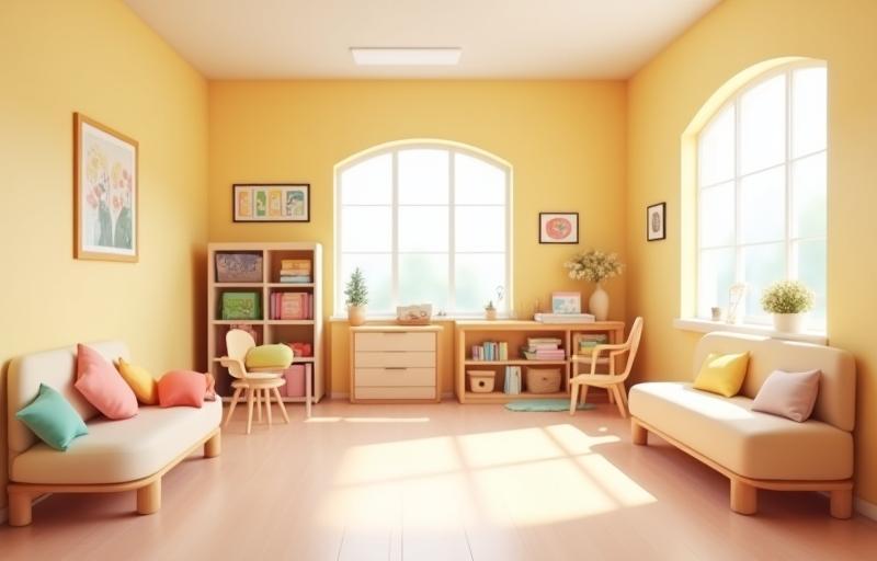 Warm and welcoming interior of the Little Steps Speech Therapy clinic in Kew, featuring child-friendly decor and therapy materials.